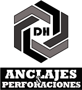 brand más logo de anclajes y perforaciones dh